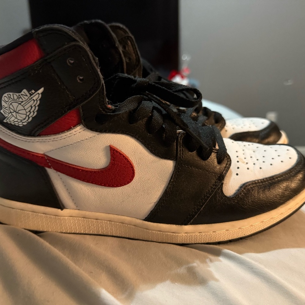 Nike Air Jordan Black, Red, and White Sneakers-used. Like new only used twice.